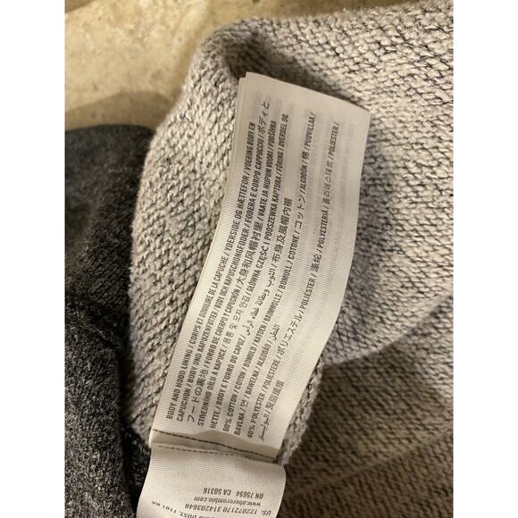 Abercrombie & Fitch AF Mens Hoodie Medium Grey Sweatshirt Pullover Spellout M - Picture 3 of 5